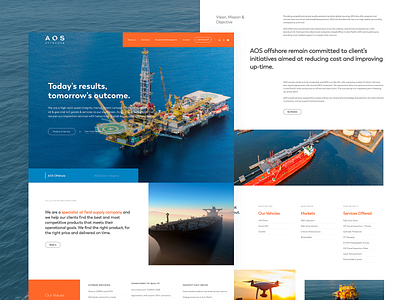 AOS Offshore Website design landing offshore oil field singapore ui web design webdesign website wordpress