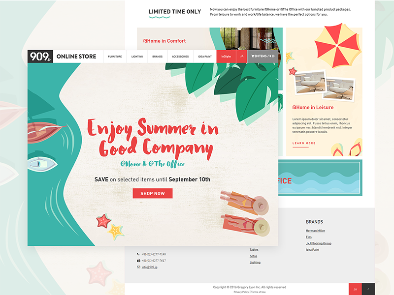 Summer Campaign For 909 Jp By Denise Koh On Dribbble