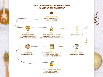 History Timeline - Nuhoney grid history honey minimal timeline ui web design
