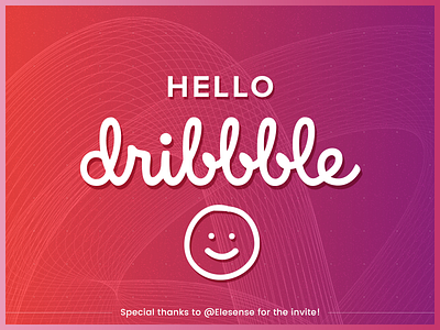 Hello Dribbble! - Debut Shot debut dribbble gradient hello shot