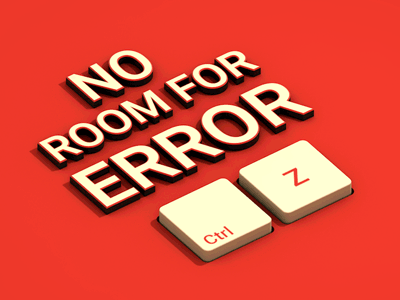 Ctrl Z - A room for error c4d cinema 4d ctrl error keyboard mograph motext motion type typography z