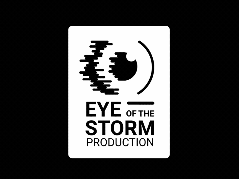 Motion Logo - Eyes Of The Storm production bodymovin design eyes font line logo motion roboto storm type typographie ui