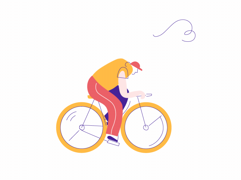 Biker By Zara Magumyan 2d after animation biker character design duik effect motion tree wind