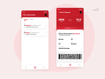 Boarding pass 024 airlines app daily ui fly layout ticket ui