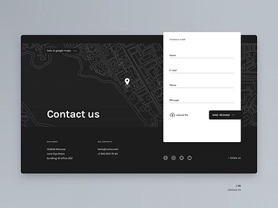 Contact Us 028 contact daily ui dark ui feedback layout ui web