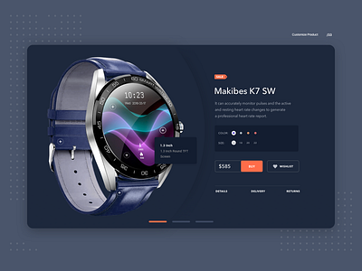 Customize Product 033 daily ui e commerce product slider store ui watch web