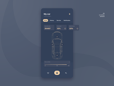 Car interface 034 app car daily ui dark ui dashboard interface ui