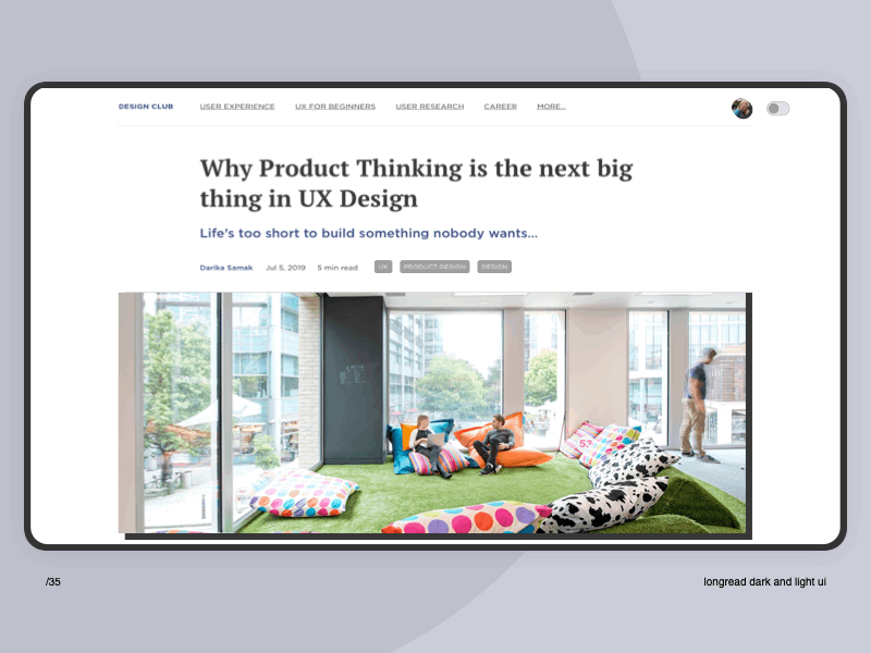 blog post animate 035 blog daily ui longread news text ui web