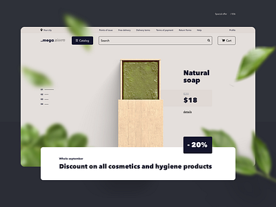 Special offer 036 daily ui design discount e commerce green layout light natural offer sale soap store web