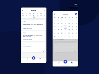 Calendar–notes and task 038 apple calendar daily ui mobile note task white clay