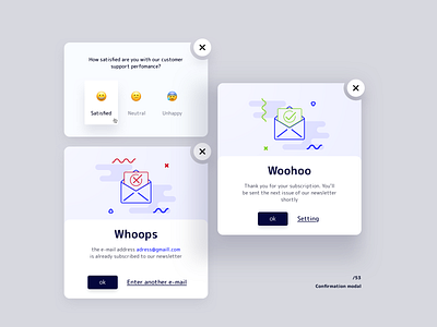 Confirmation (modal) 053 daily ui error good letter modal window ui web
