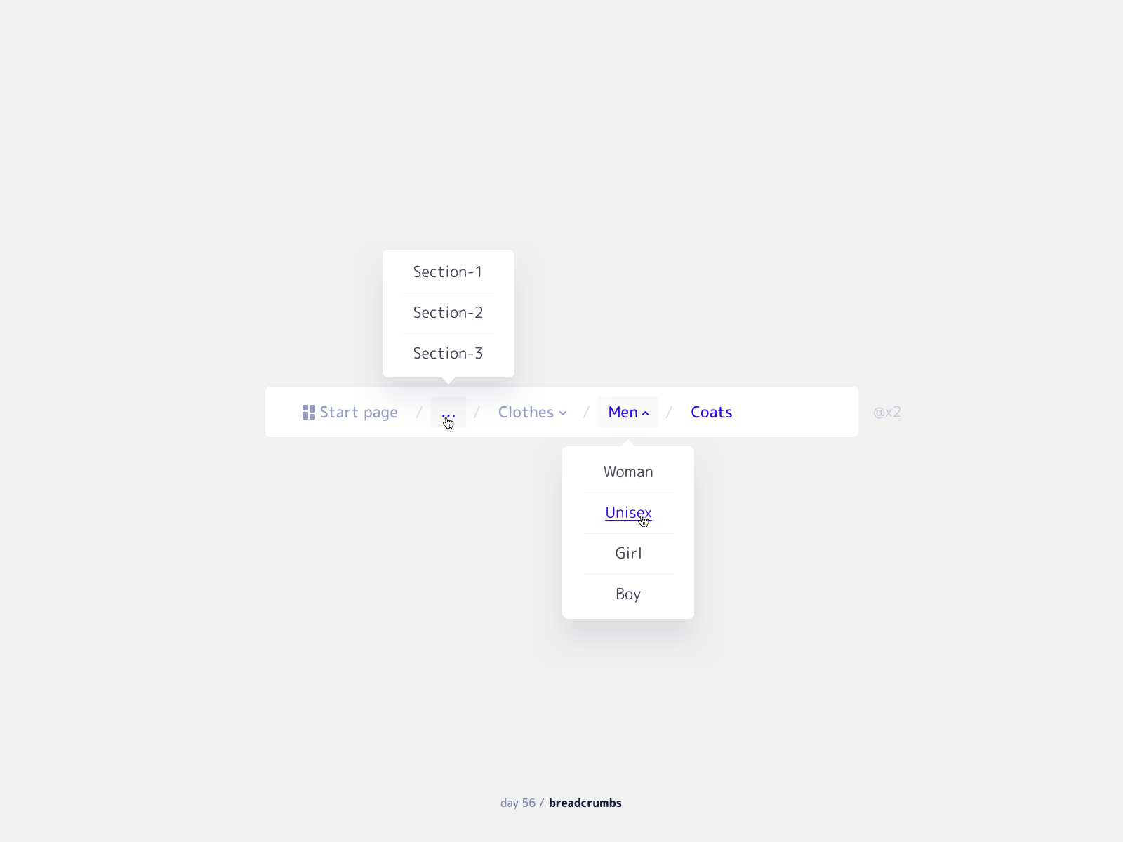 Breadcrumbs by Sergey on Dribbble