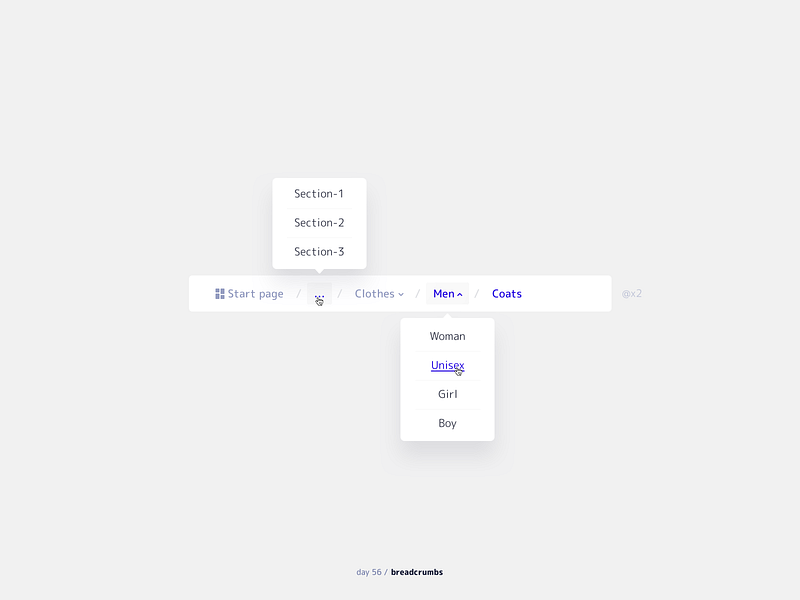 Breadcrumbs UI designs, themes, templates and downloadable graphic
