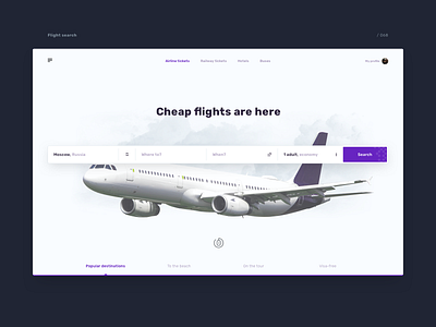 Flight Search By Sergey On Dribbble