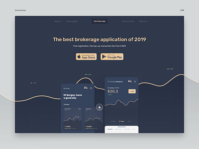 Download app 074 app bank broker daily ui dark ui design download web