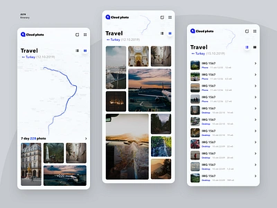 Itinerary 079 cloud daily ui disk img list mobile mobile app photo travel