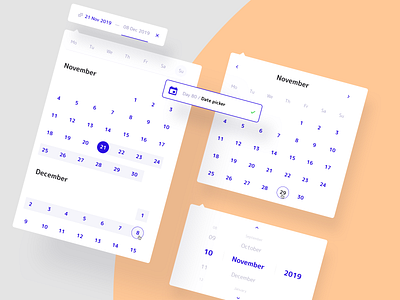 Date picker 080 calendar daily ui date picker element mobile ui web