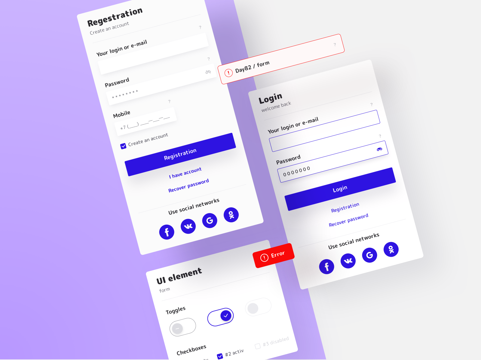 Form by Sergey on Dribbble