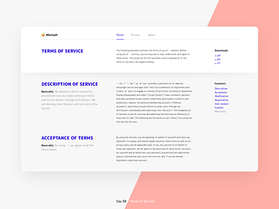 Terms of service 089 blue daily ui light page product terms of service text web