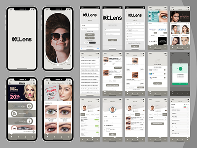 XLLens - Contact Lens & Glass Shopping Mobile Application app design mobile app shopping app uiux