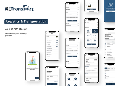 XLTransport - Transportation and Logistics App Design logistics app mobile app transportation app ui design uiuxdesign