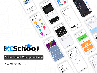 XLSchool - Online School Management App Design educational app mobile app school app school management app uiux uiuxdesign xlschool