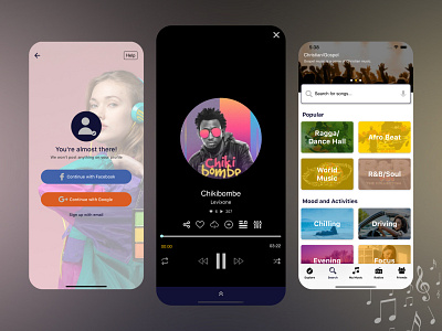 Music App UI Design mobile app music app music streaming app ui design uiux uiuxdesign