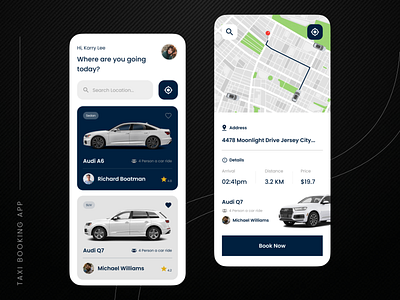 Taxi Booking App Design