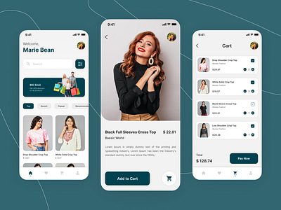 E-Commerce Shopping App Design app design design ecommerce app ecommerce app design fashion app mobile app mobile app design shopping app shopping app design ui design uiux uiuxdesign