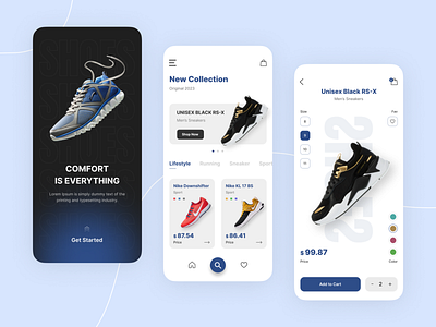Shoes Shopping App Design app design ecommerce app mobile app mobile app design shoes app shoes app design shopping app shopping app design ui design uiux uiuxdesign