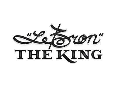 LeBron - the King basketball lebron typography