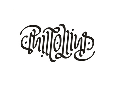 Phil Collins - ambigram - v2