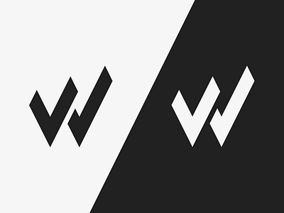 Personal Logo - Vincent Weigel black black and white branding design geometic logo logo brand personal personal brand typo white