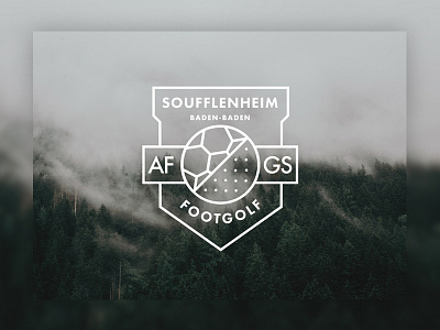 Logo Footgolf concept club football footgolf futura golf logo outline soccer team typo vector