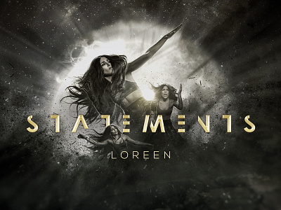 Loreen Statements burst collage cover explosion gold loreen metal music retouch statements sweden universe