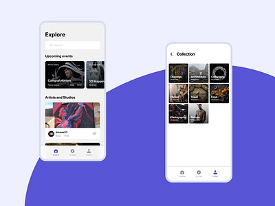 App design of a platform for artists