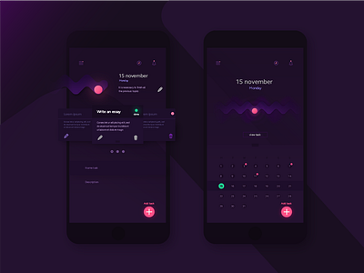 Task app concept manager purple task ui ux