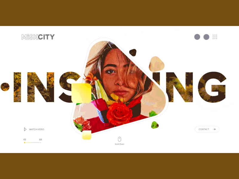 Landing Page for Modern City animation branding graphic design ui