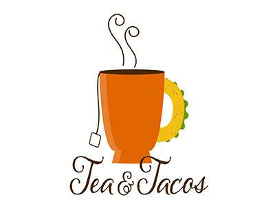 Tea & Tacos Food Truck Concept Logo