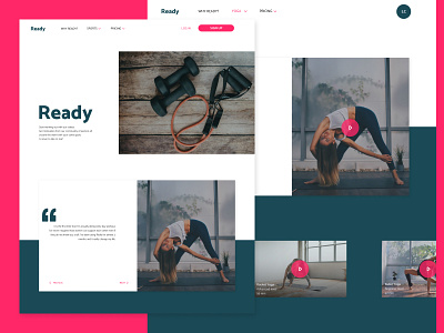 Workout Website Concept design ui ux web