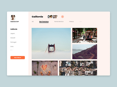 Photo Album Web App Concept album app design discover figma figmadesign ui ux web