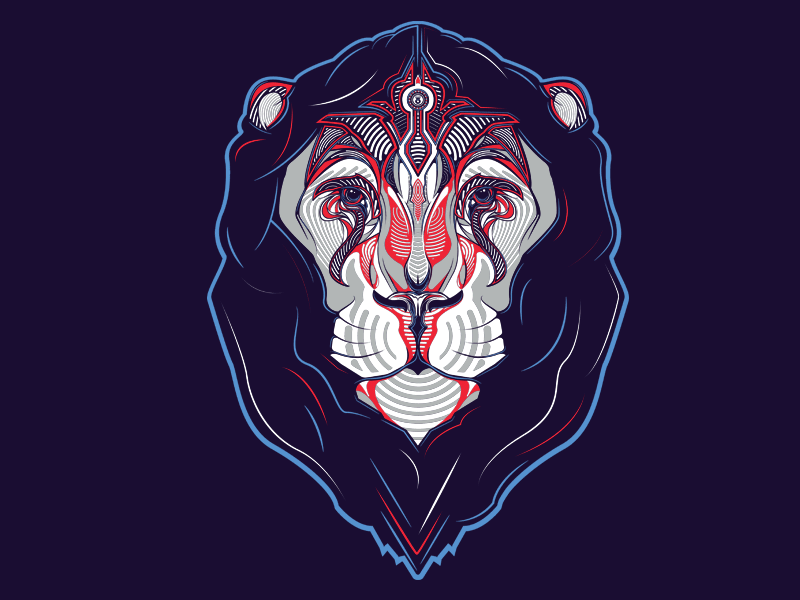 AnyForty Pride Refix Entry - Lewis Webster animation anyforty drawing gif illustration illustrator lion pride