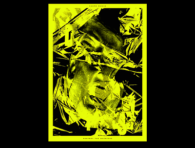 DESTROY THE MACHINES (Trump) V2 - experimental collage poster art design experiment graphic design illustration illustrator music poster type typography