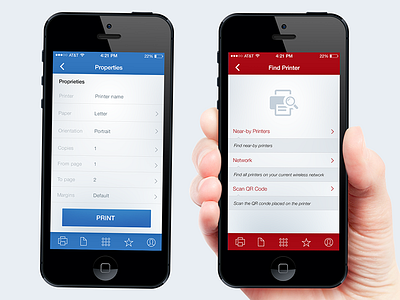 Printer Search iOS App.
