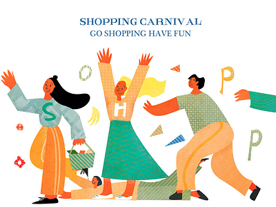 Shopping carnival illustration