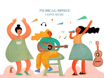 Music spree illustration