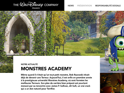 The Walt Disney Company France personal rebrand website