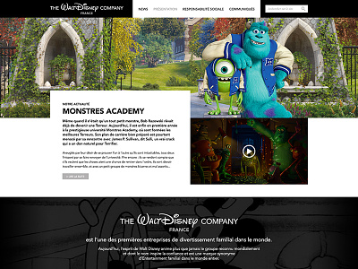 The Walt Disney Company France (full) disney personal rebrand website