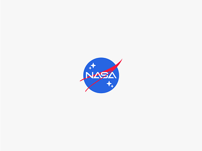 NASA 2077 brand branding clean creative design logo logos spaceman spaceship white