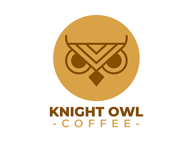 Knight Owl Coffee color variant. brand branding clean design esports esports logo gaming gaming logo graphic design lettering logo logo design logos original professional selling streamer twitch typography white